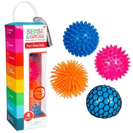 Sense & Grow - Textures Stress Balls - 4 Pack